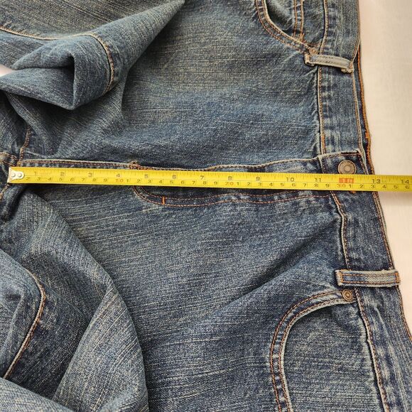 Chaps Jeans Men 42x32 (Fit 42.5x31.75) Blue Denim Straight Leg Grunge Retro Boho - Picture 13 of 16